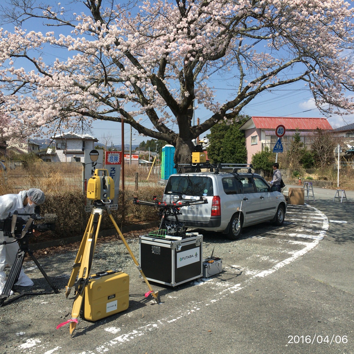 夜の森桜並木の3次元測量が福島民報で紹介の画像