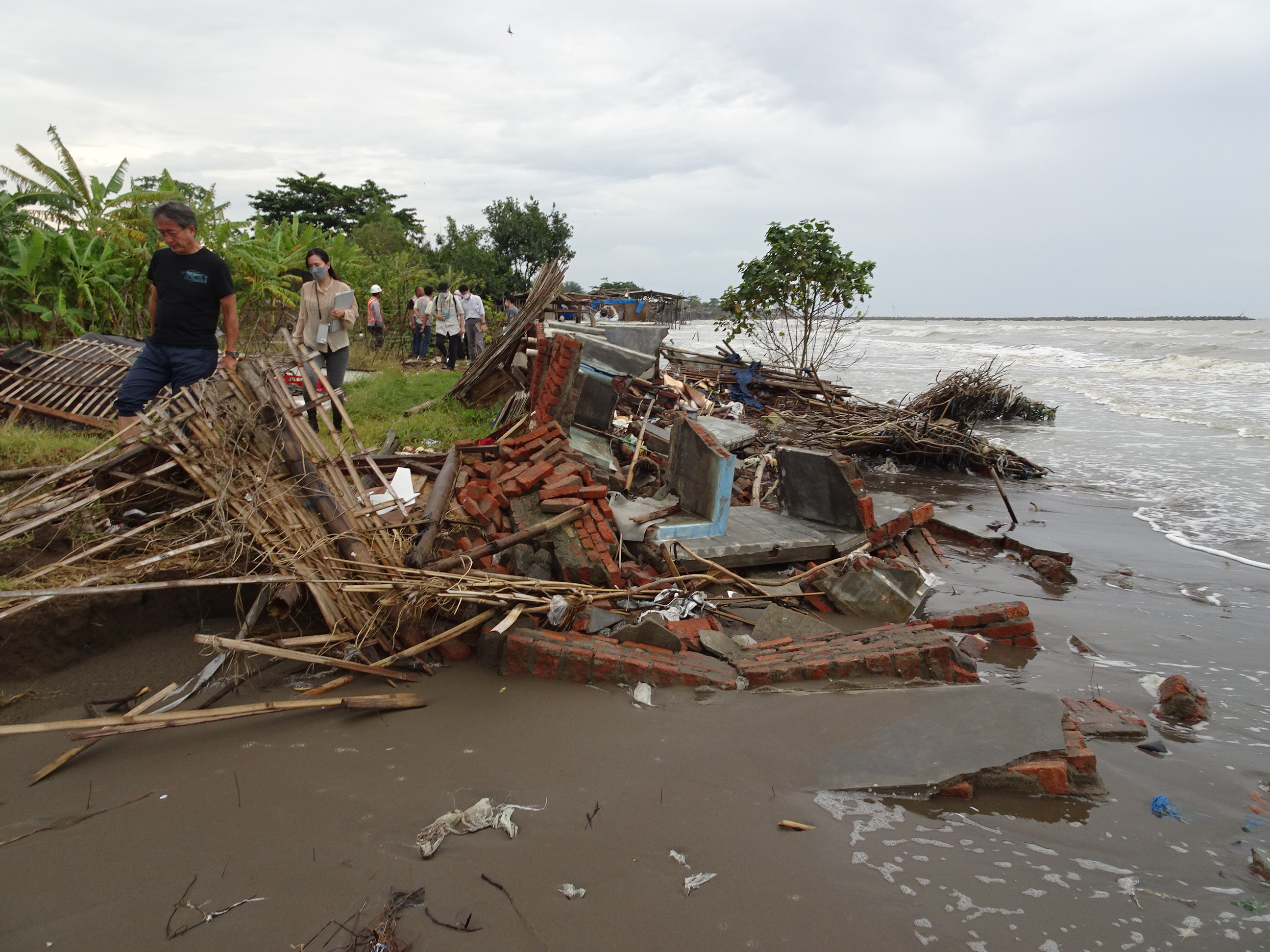 インドネシアでの海岸保全調査の画像