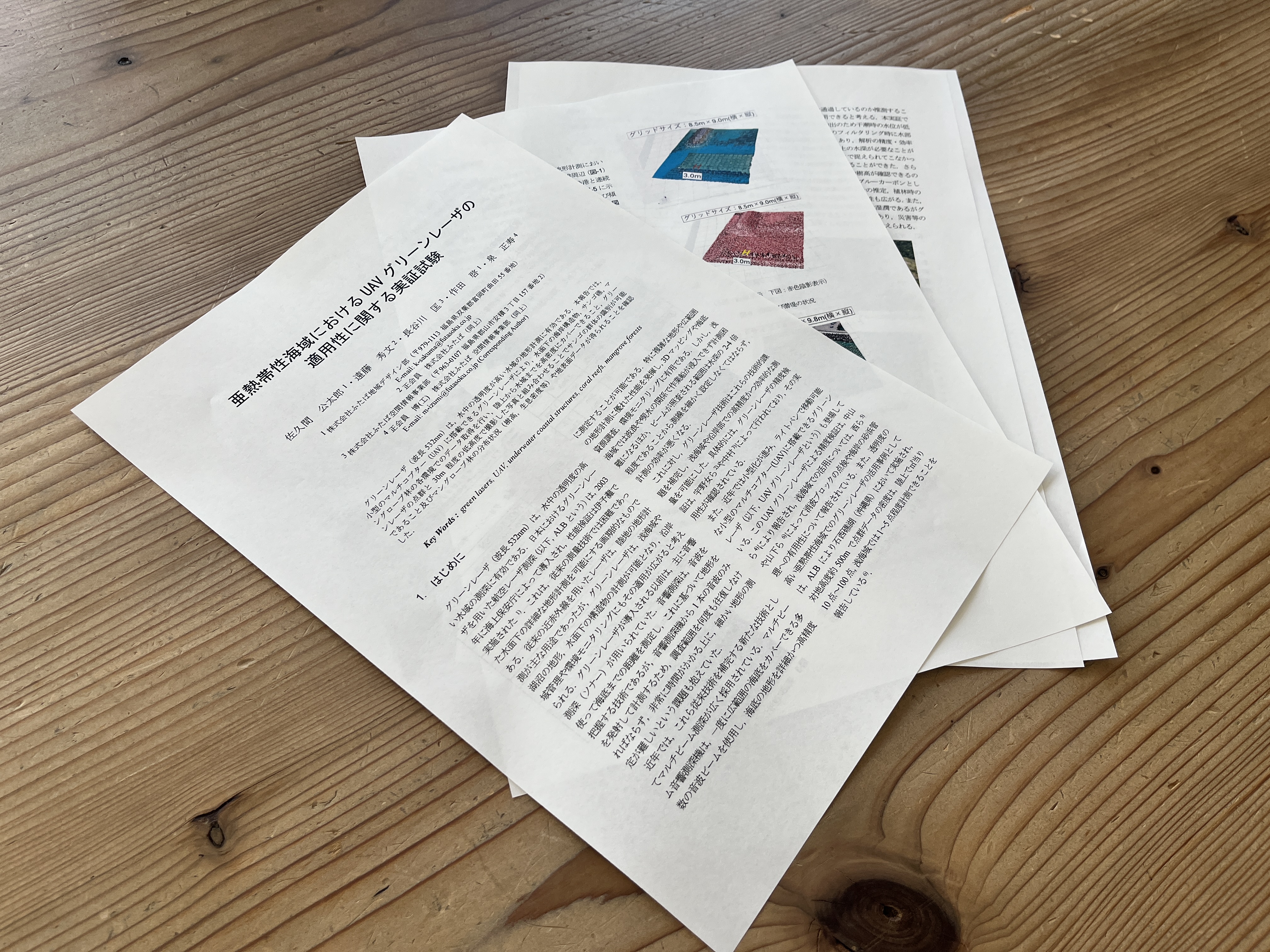 UAVグリーンレーザに関する論文を発表の画像